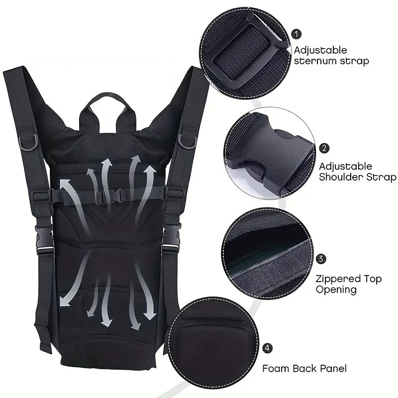 3L Hydration Bladder Camping Water Bag Backpack Tactical Hiking Cycling Pack