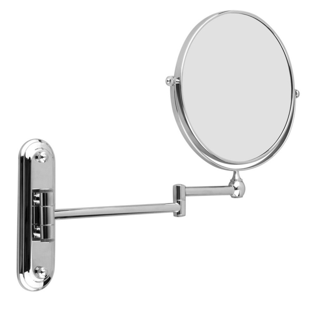 10X Extending 2-Side Magnifying Makeup Bathroom Shaving Round Mirror Wall Mount