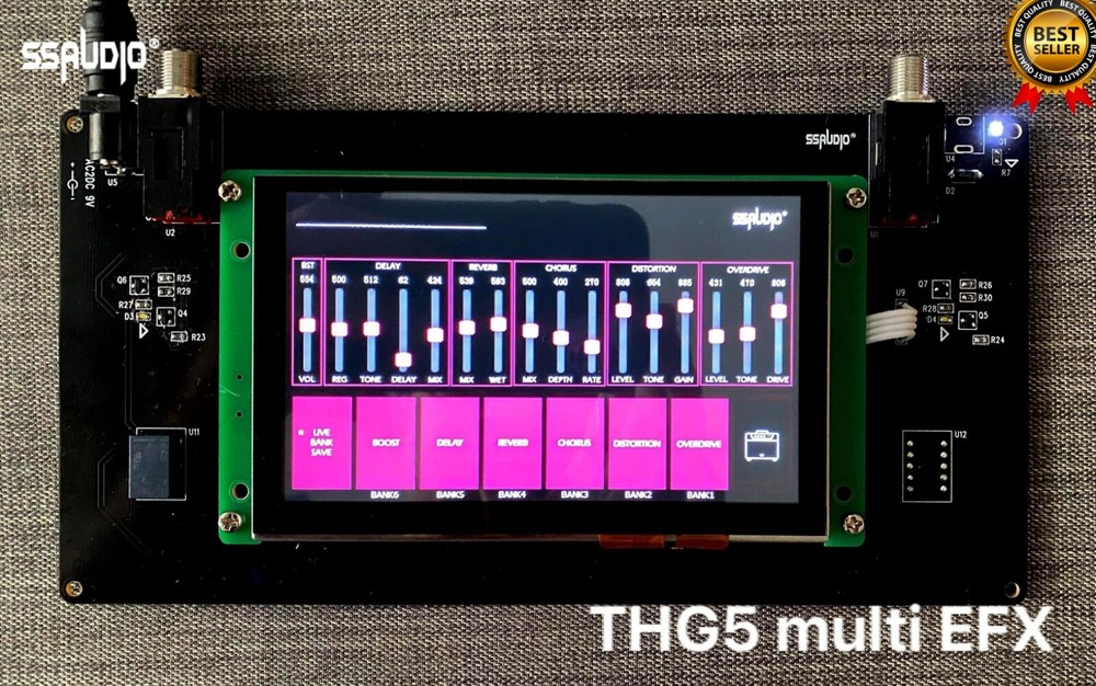 Guitar Multi Effect Touch Control Overdrive Distortion Chorus Reverb Delay Boost