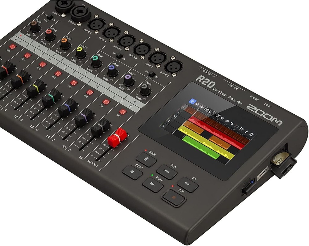 Zoom R20 Multi Track Tabletop Recorder, with Touchscreen, Onboard Editing, 16...