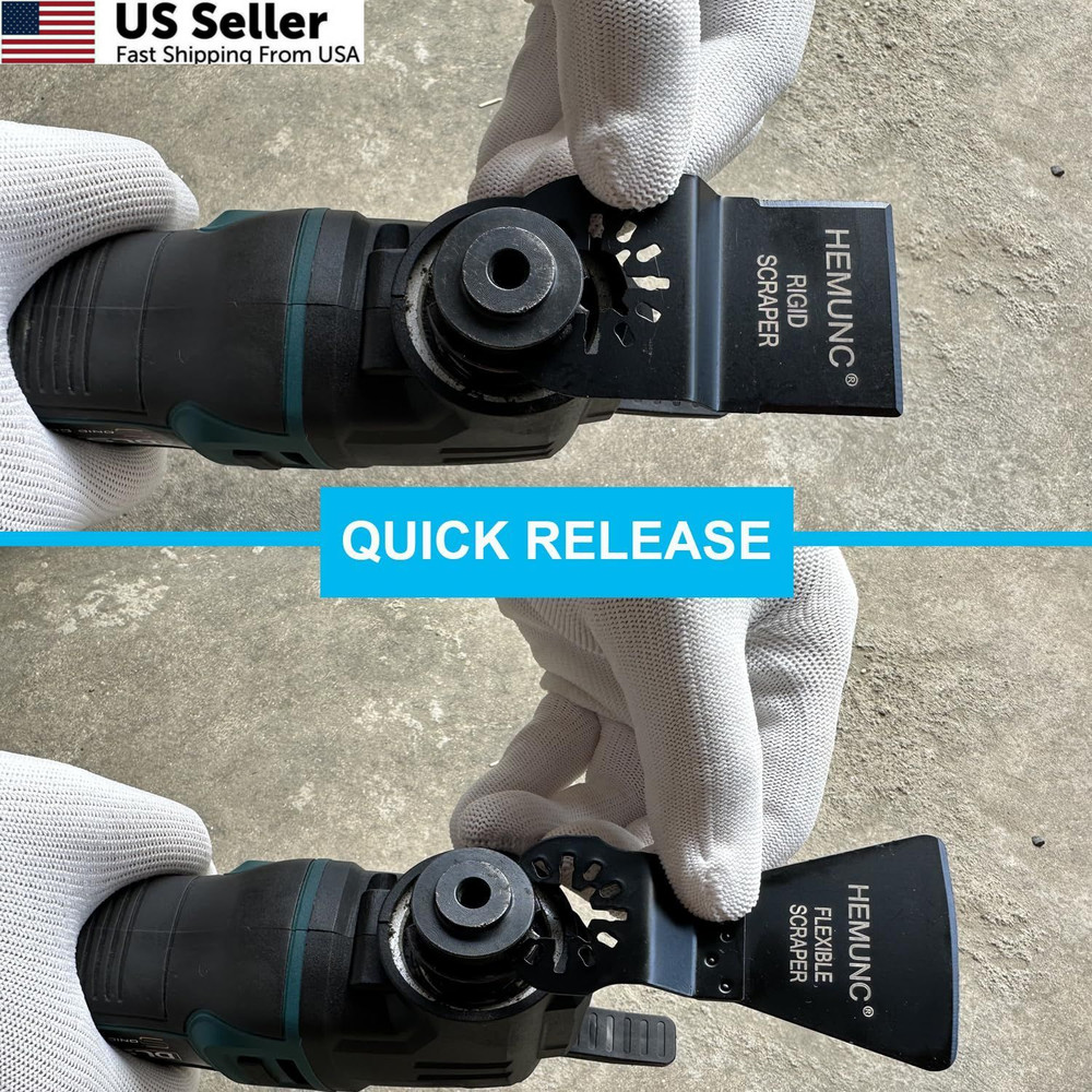 HEMUNC 6 Oscillating Tool Scraper Blades Flexible 6-Rigid & & Taper