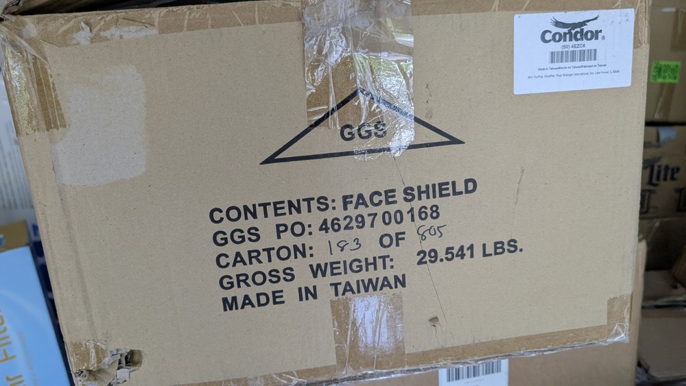 Condor Pinlock Face Shield Assembly : Uncoated Clear Visor, Polycarbonate, 50 pc