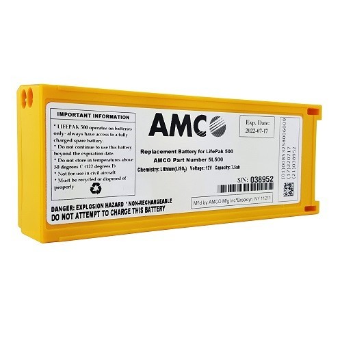 Physio Control Lifepak 500 5L500 Replacement Battery
