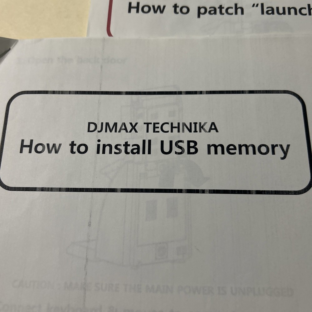 Technika Dj Max PentaVision arcade video game owners manual