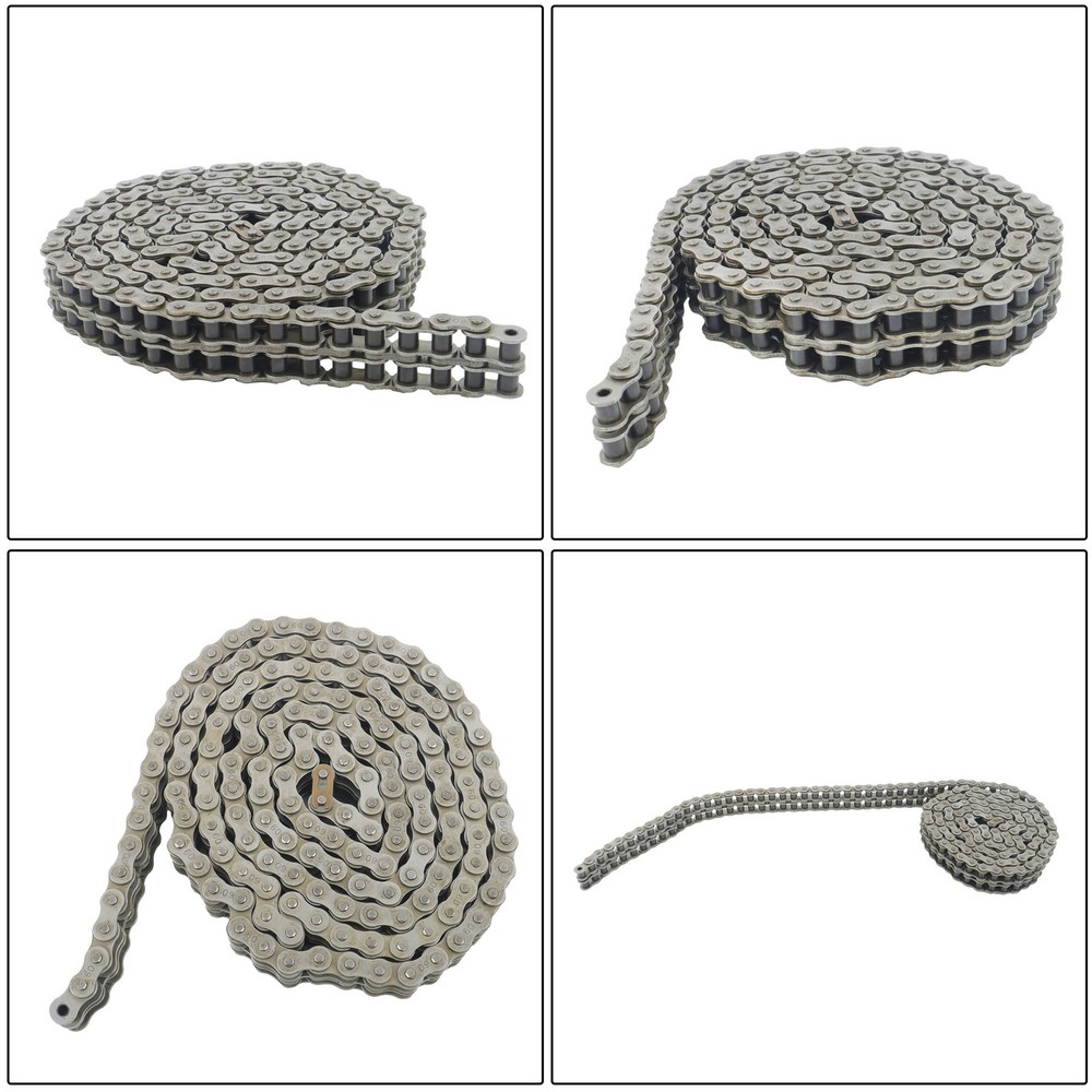 #60-2 Double Strand Duplex Roller Chain 10 Ft with 2 Connect Links