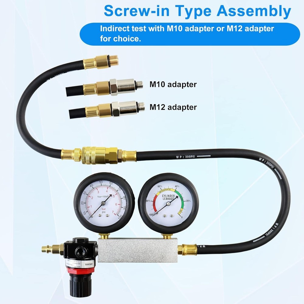 Cylinder Leak Down Tester Small Engine Combustion Kit