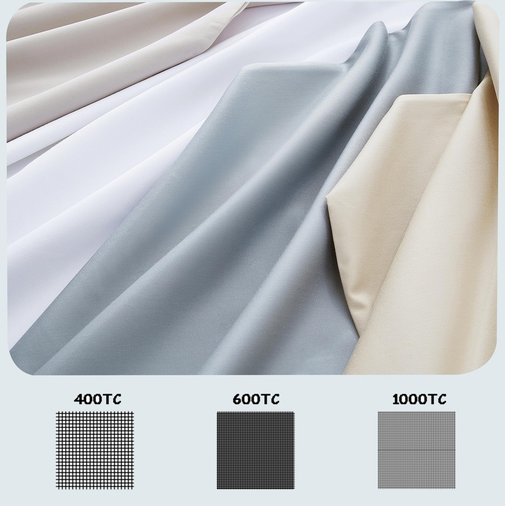 1000 Thread Count 100% Egyptian Cotton Pillowcases for Sleeping,Satin Pattern...
