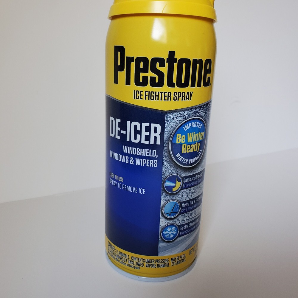 Lot 3 Cans Prestone Windshield De-icer Ice Fighter Spray Wipers Scraper Built In