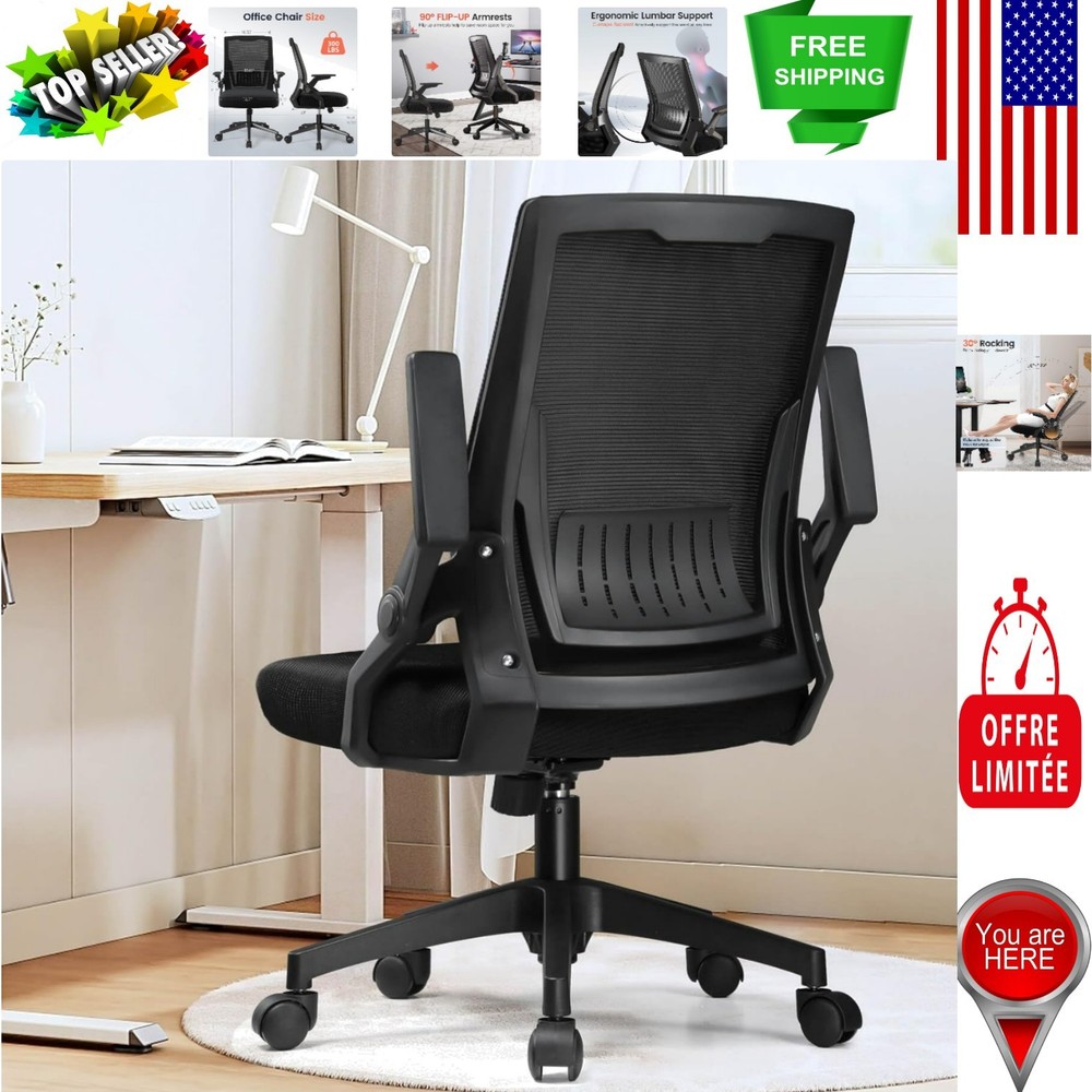 Breathable Mesh Executive Computer Chair with Adjustable Height & Back Support