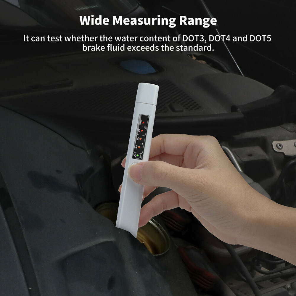 Brake Fluid Tester Cars LED Indicator Auto Oil Testing Tool for DOT3/DOT4/DOT5