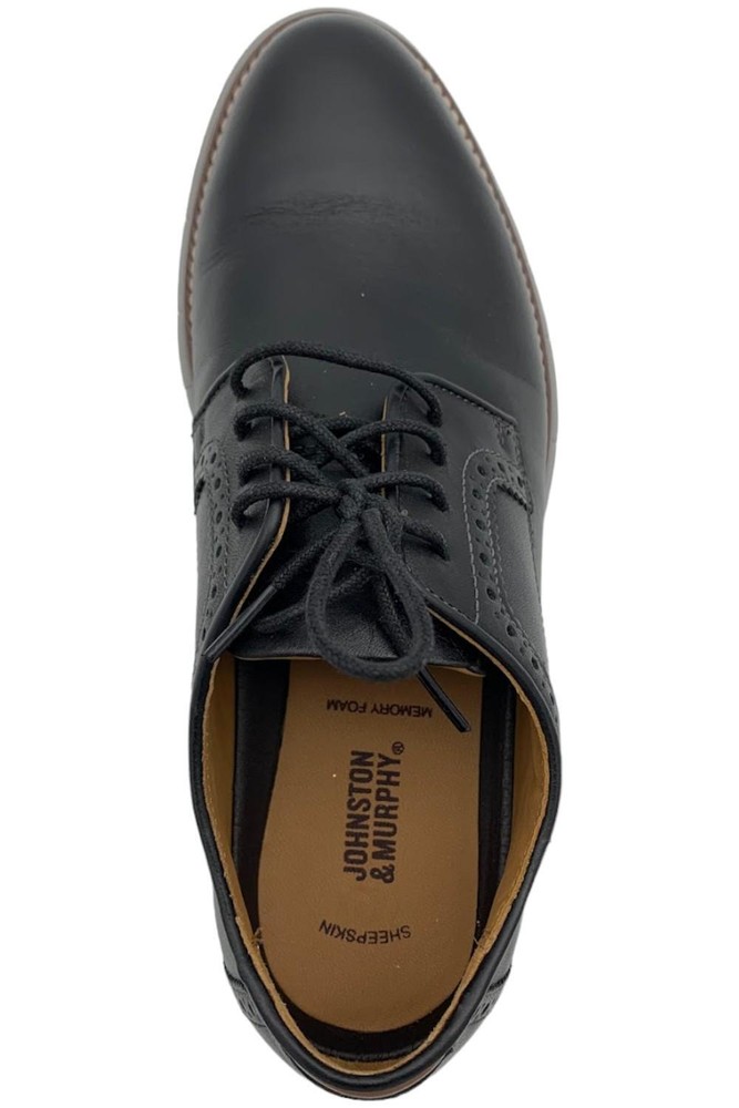 Johnston & Murphy Men's Holden Plain Toe Sneaker Black Full Grain