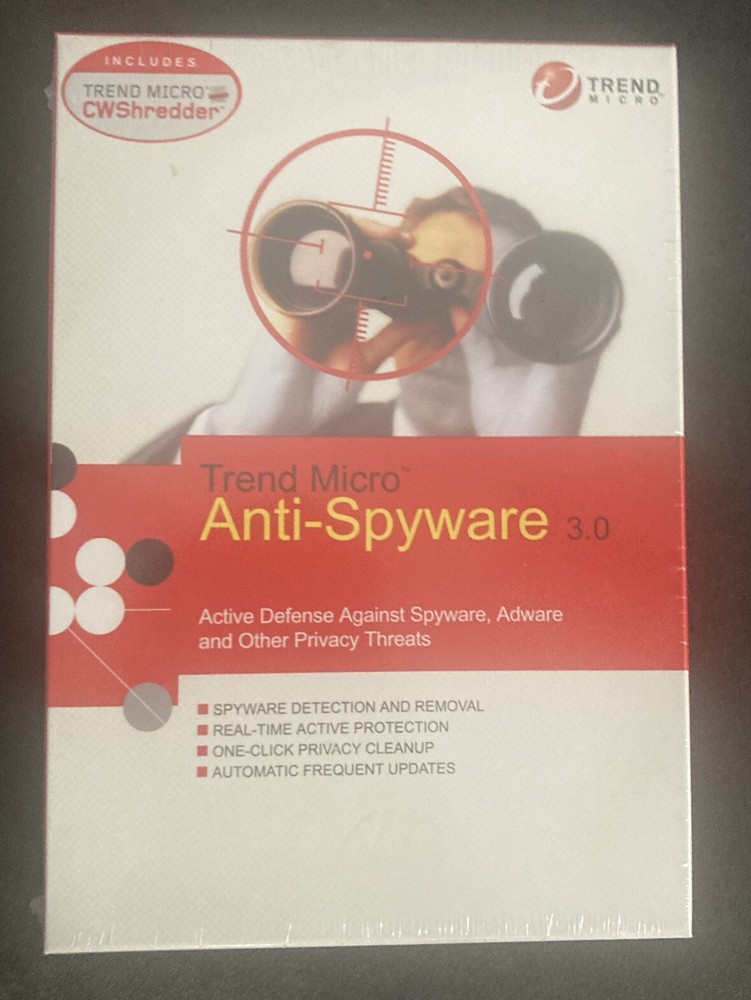 Trend Micro Anti-Spyware 3.0 Software CD ROM Windows XP/Windows 2000 New.
