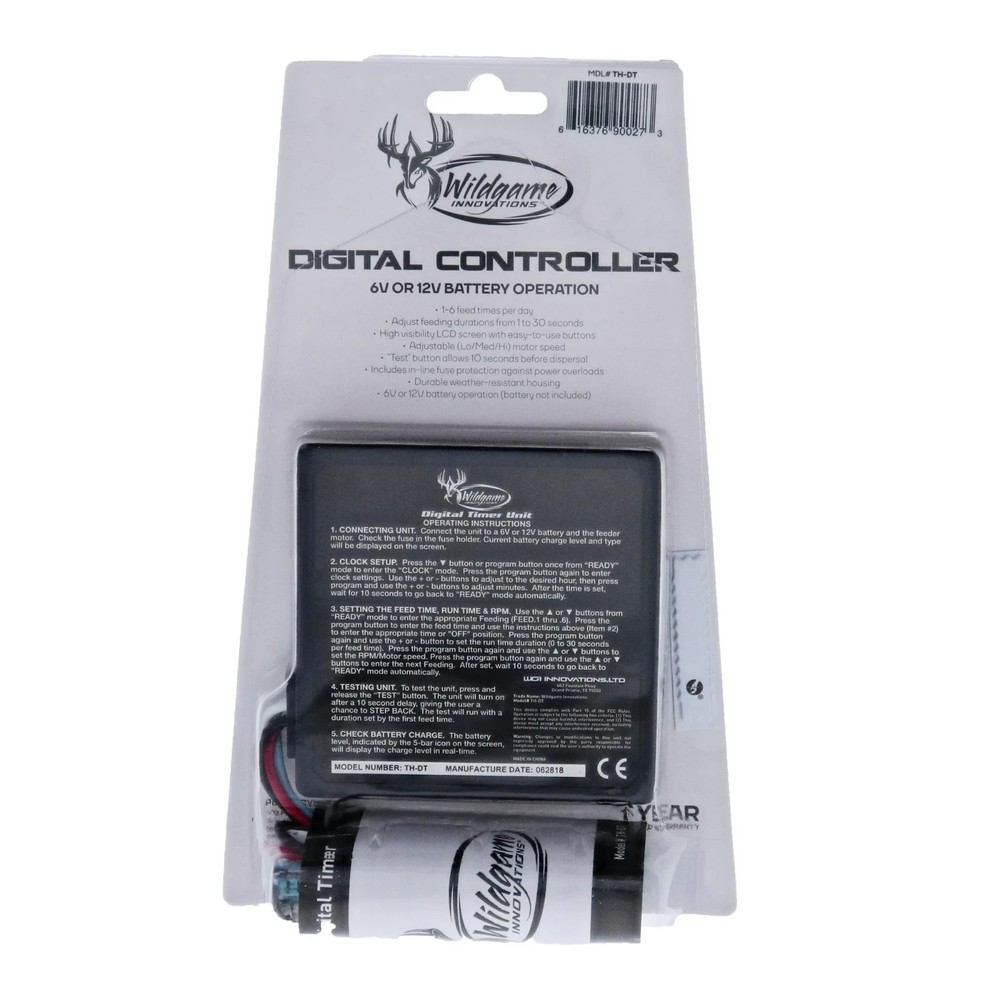 WILDGAME INNOVATIONS Digital Controller Timer 6V OR 12V Battery Operation -TH-DT