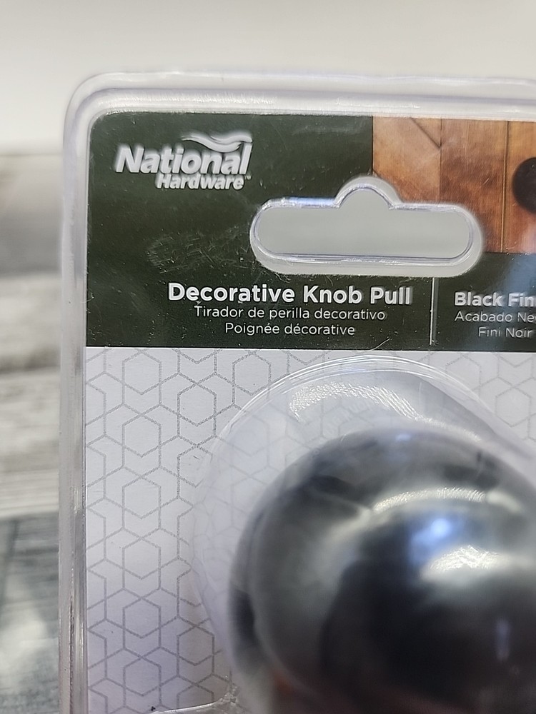 National Hardware Decorative Knob in Black 2Pack [132]