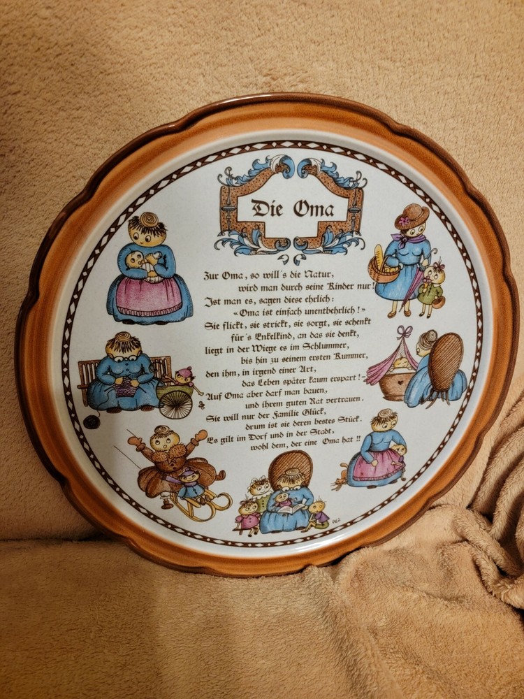 Authentic German Schramberger Plate. Can be hung on the wall.