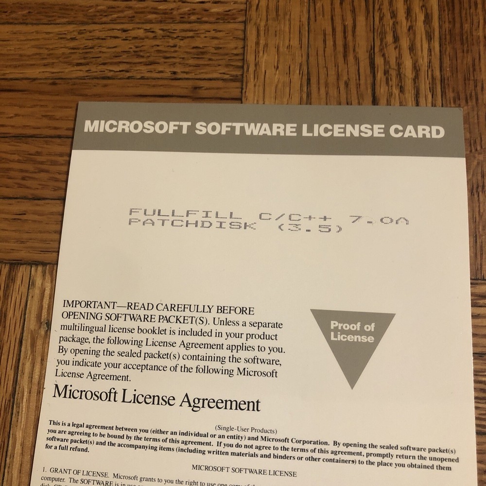 Microsoft Visual C++ 1.0 Professional Edition w/ Version 7.0 Update & Manuals