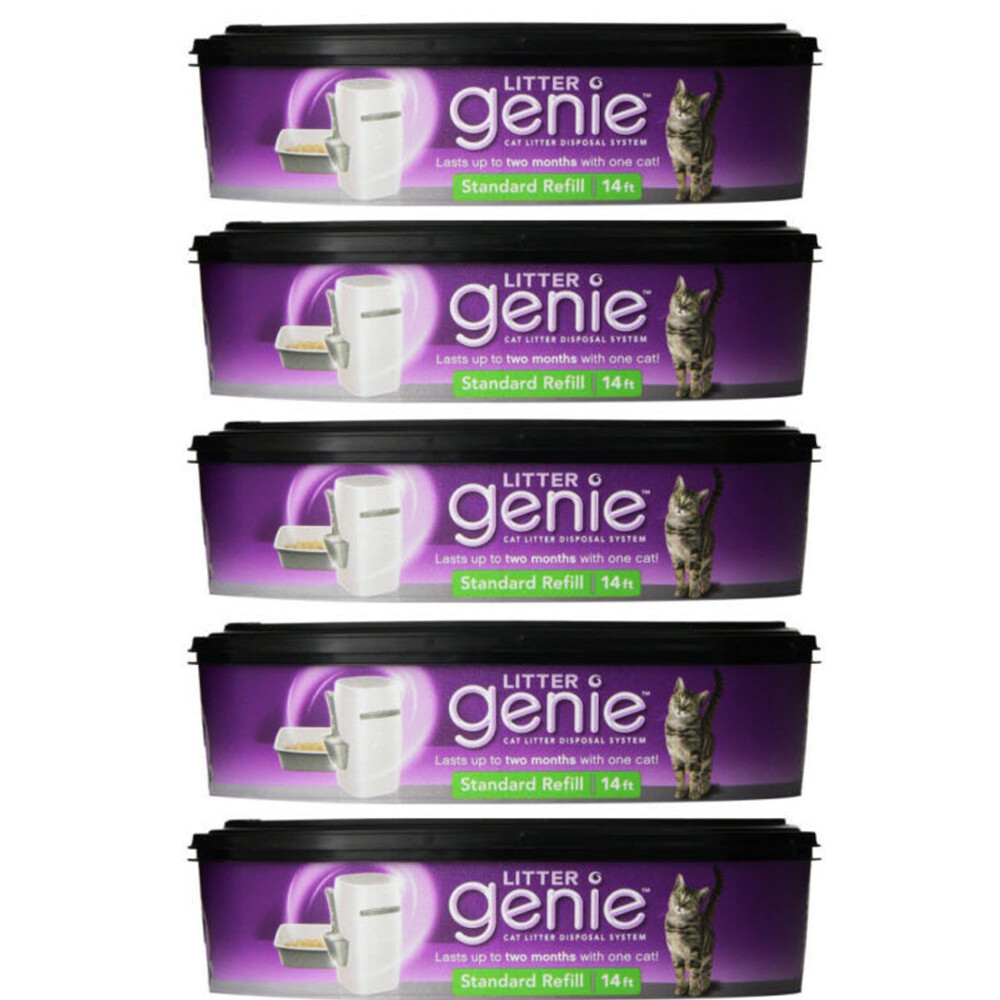 5 Pack Litter Genie Cat Litter Disposal System REFILL CARTRIDGES