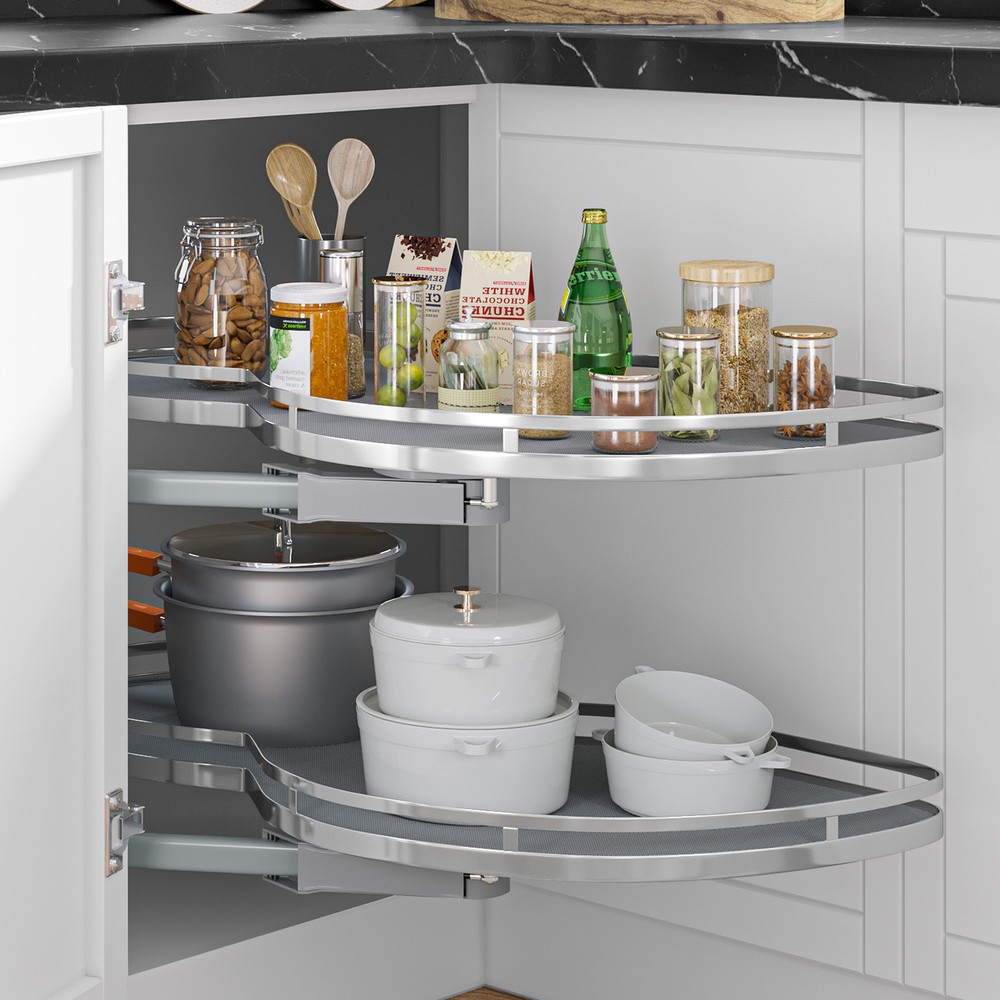 Swing Left Blind Corner Kitchen Cabinet Pull Out Organizer for 36"