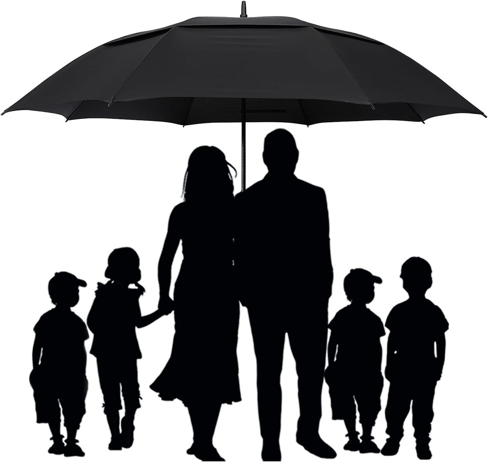 72 Inch Huge Large Oversize Golf Umbrella Automatic Open Double Canopy Windproof