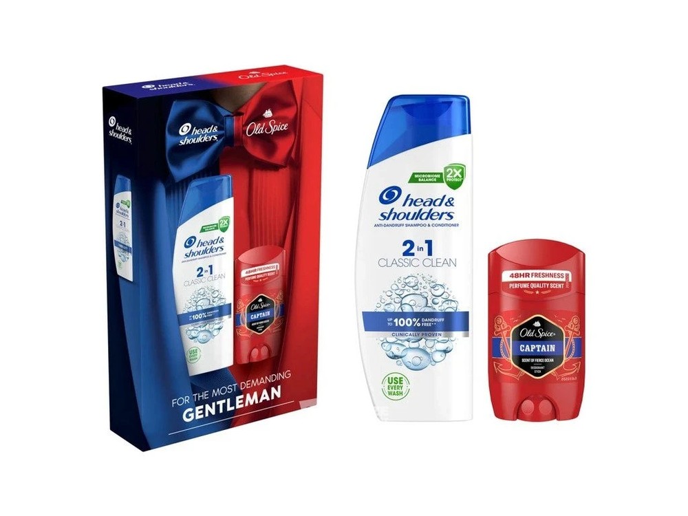 Head & Shoulders Classic Clean 250ml + Old Spice Captain Deodorant 50ml Geschenk
