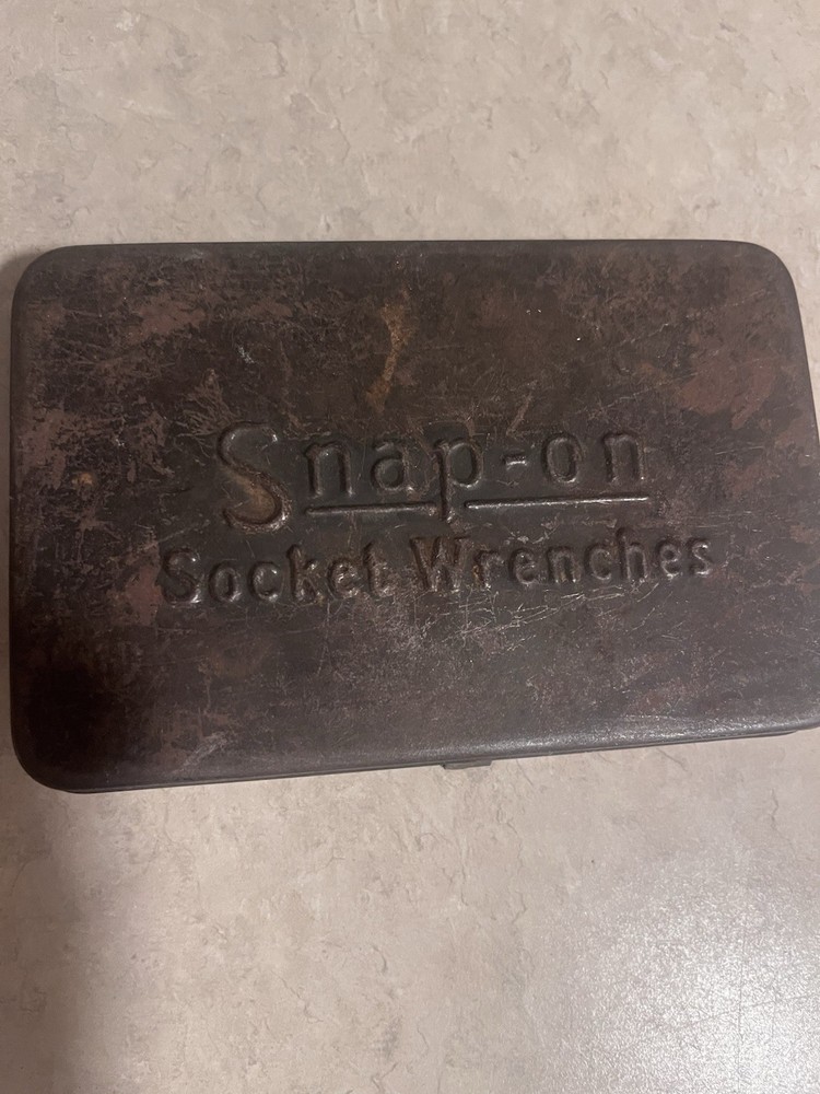 Vintage Snap On Tools Socket Wrench Metal Case Antique Tool Storage Empty