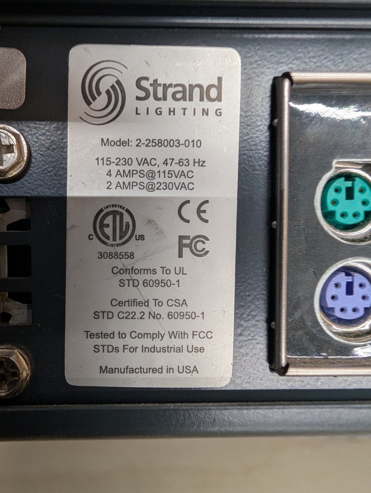 Phillips Strand Lighting Control Board 2-258003-010 Palette