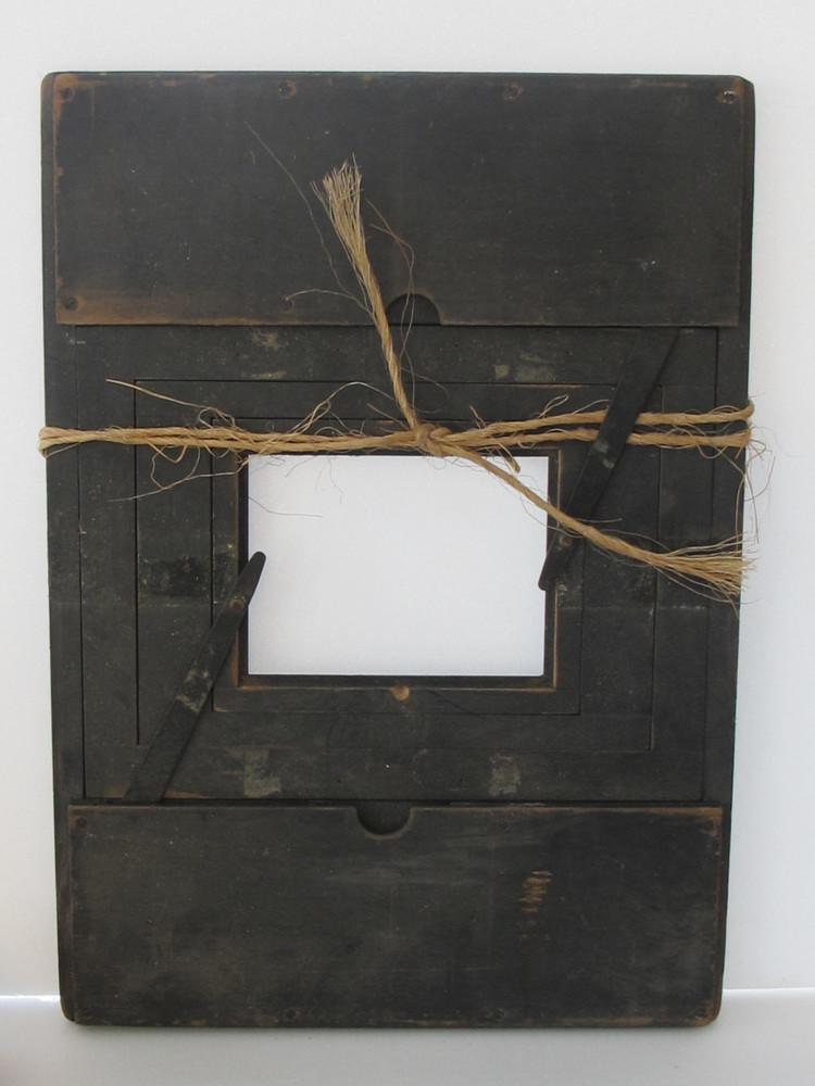 Antique 9.5x13 Frame Wood & Clips Large Format Camera Adjustable Centers