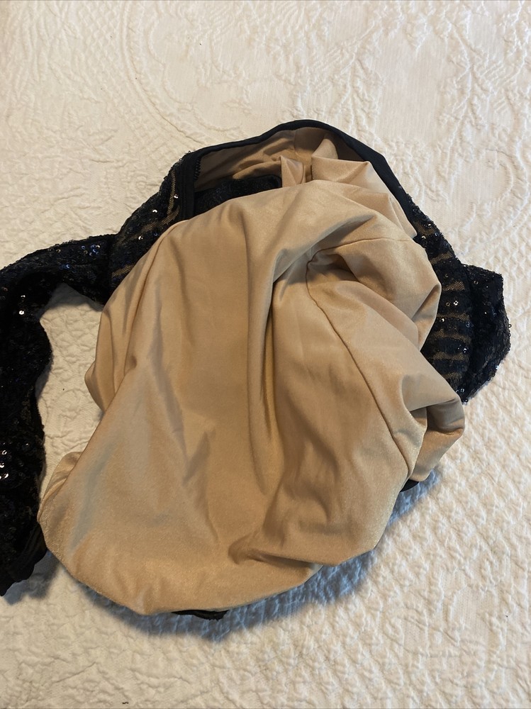 curtain call dance costume black sequin size Ame