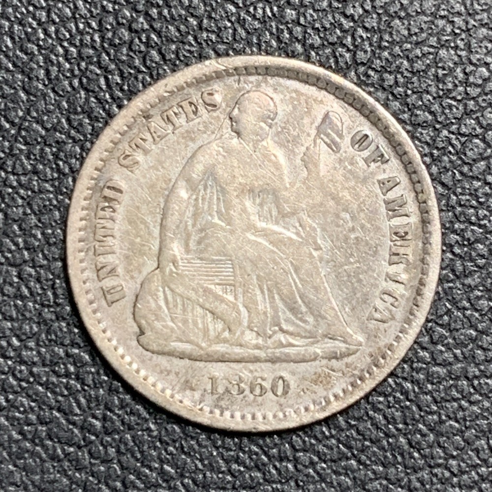 1860-O LIBERTY SEATED HALF DIME "COLLECTOR GRADE"