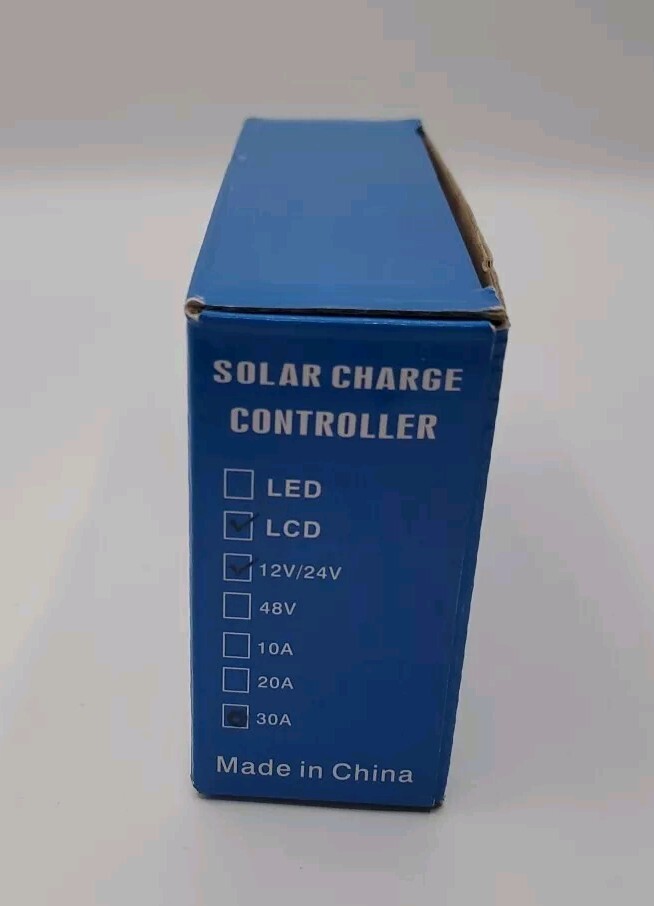 30A Solar Panel Charge Controller 12/24V Auto LCD Display Dual USB (US Seller)