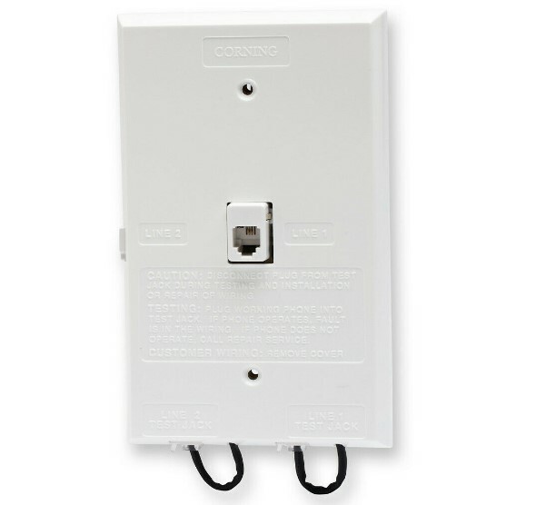 Corning INI200 Network Interface Unit, Wall Jack; Ivory; Part #INI-201-1A1