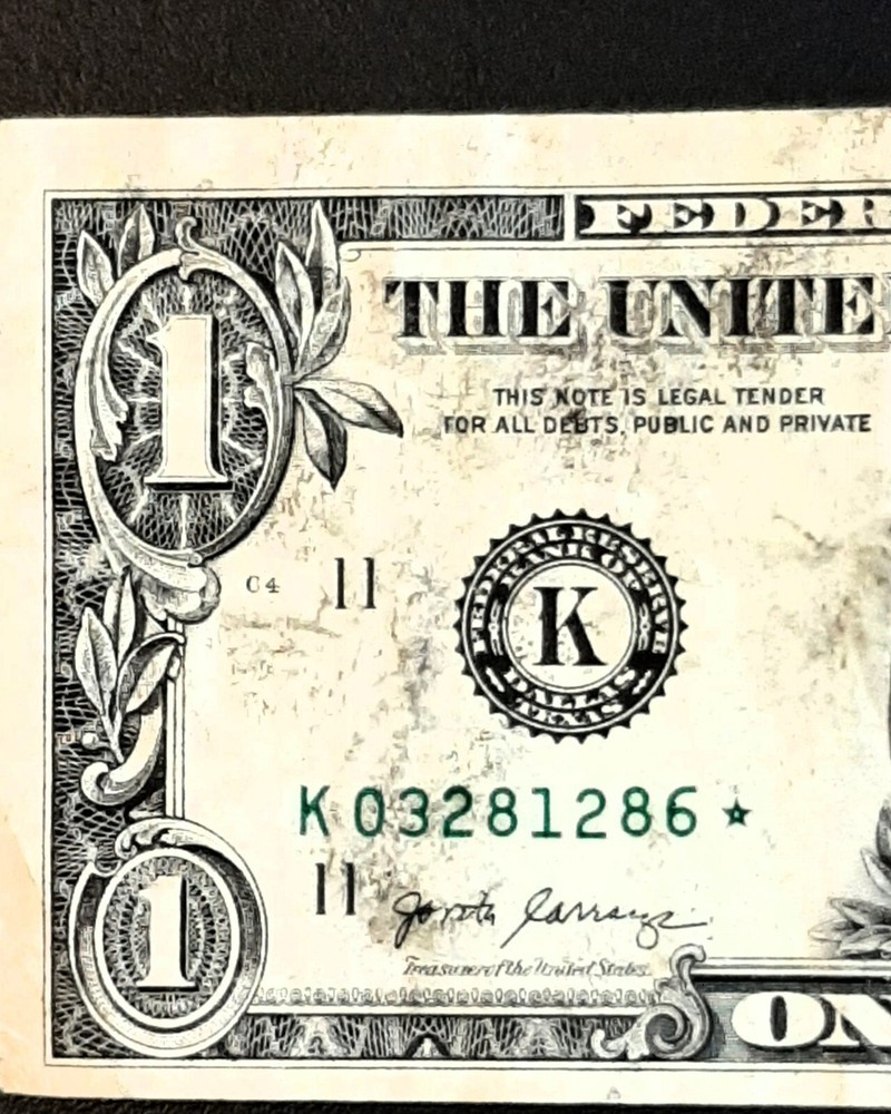 RARE STAR NOTE MULTIPLE ERRORS,LOW RUN, MISCUT ERROR, INK SMEAR ALL OVER FRONT