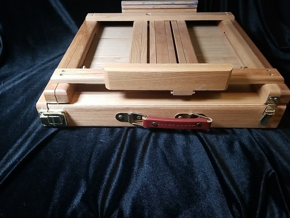 Beech Wood Folding Paint Sketch Box Table Easel with Drawer