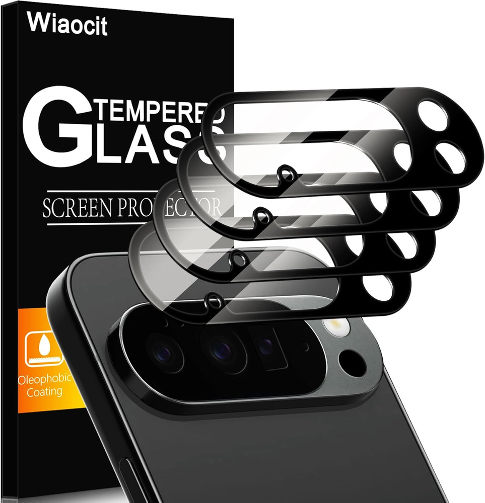 Wiaocit 4 Pack Tempered Glass Camera Lens Protector for Google Pixel 10 Pro XL,