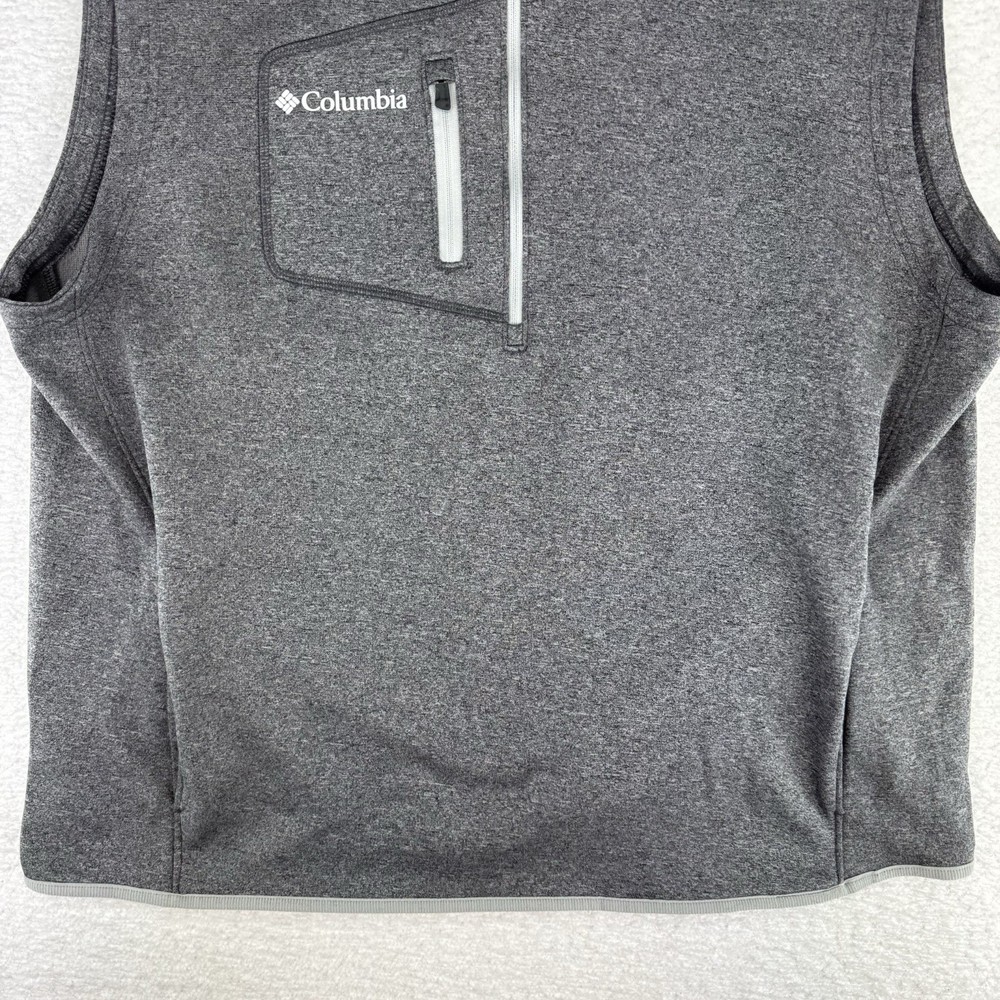 Columbia Golf 1/2 Zip Performance Pullover Vest Mens Large Gray