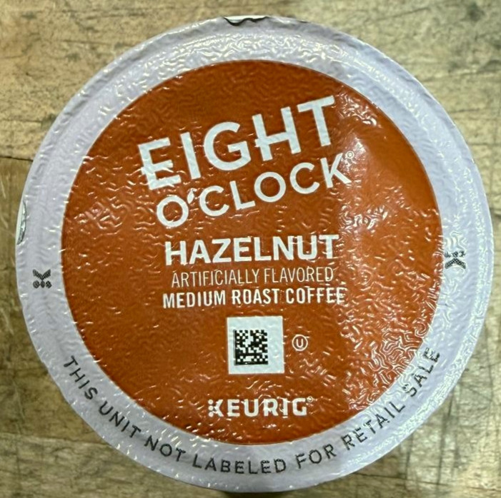 96/PACK Eight O'Clock Hazelnut Coffee K-Cup Pods BULK PACKAGING