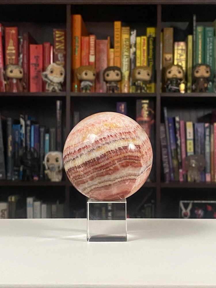 Red-Banded Calcite "Porkstone" Sphere 2.8"