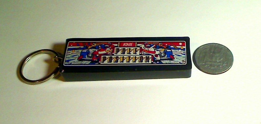 Pole Position Arcade Marquee Coin Door accessory Keychain