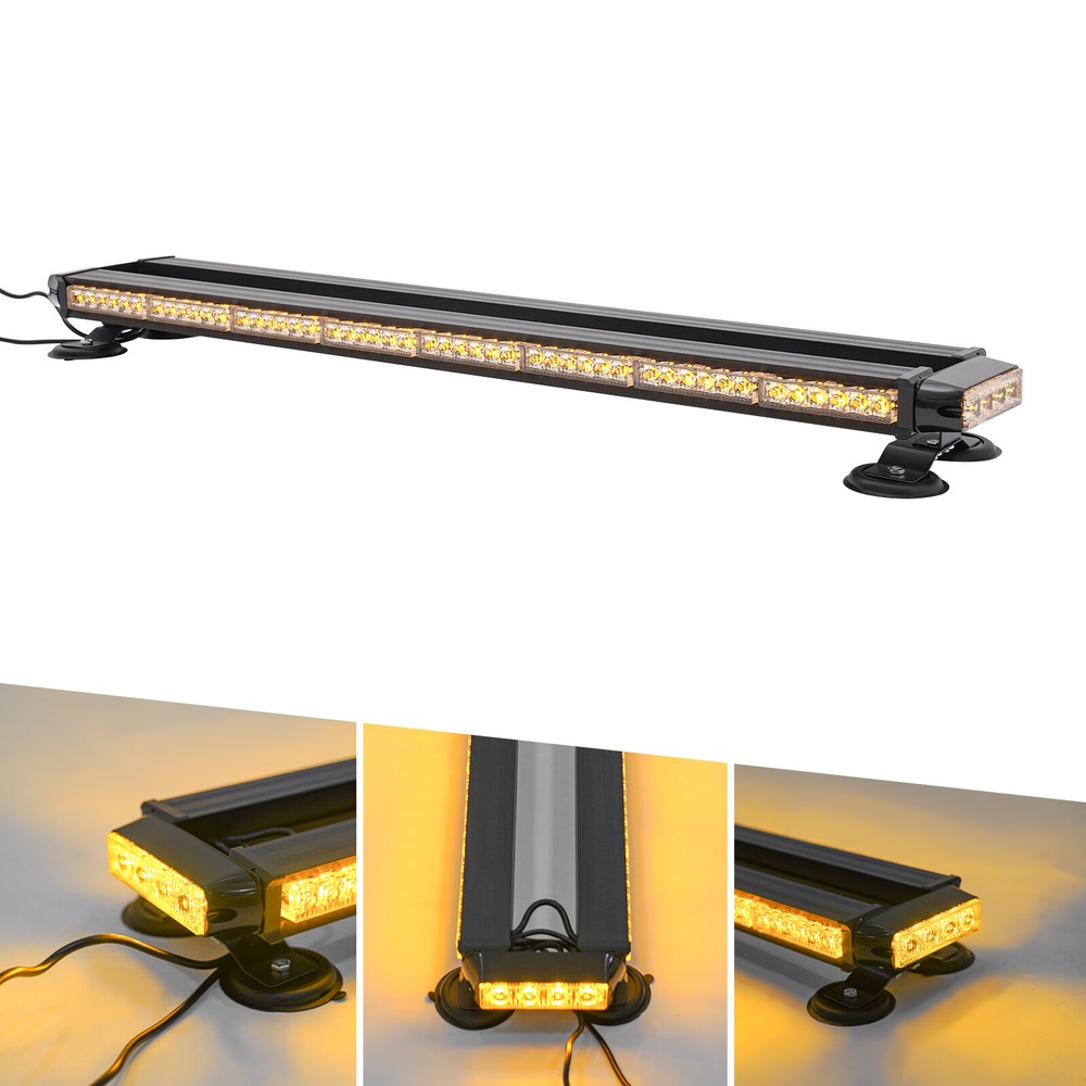 37" 104 LED Amber Strobe Light Bar, Emergency Strobe Flash Light Bar Warning