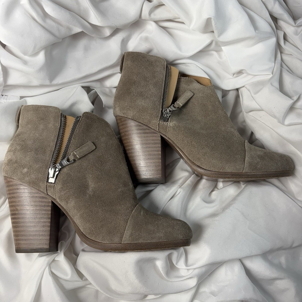 Rag & Bone New York Suede Ankle Boot 36.5 (US 6.5) EUC Block Heel