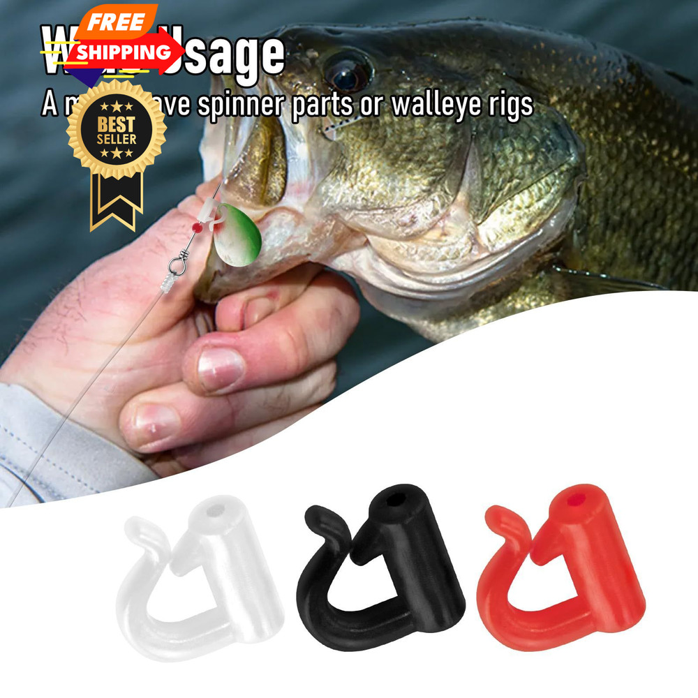 Dr.Fish 100 Pack Quick Change Spinner Clevis Plastic Blade White/100