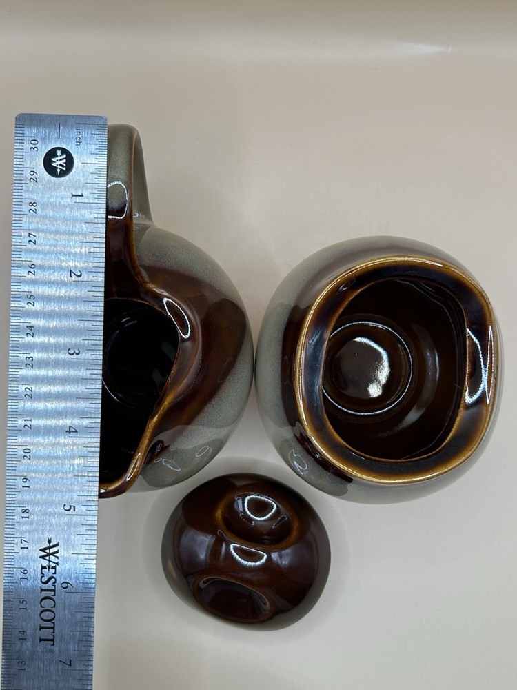 Sango Nova Brown 4933 Creamer And Sugar Set