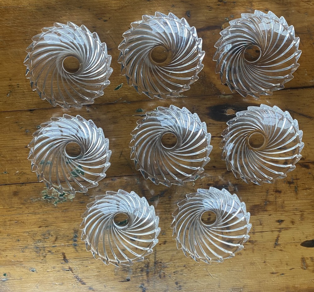 Vintage Crystal Bobeche Swirl pattern