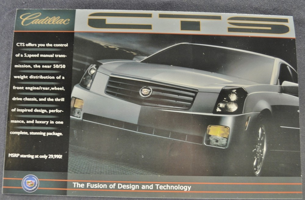 2003 Cadillac CTS Comparison Brochure Folder Sedan Excellent Original 03