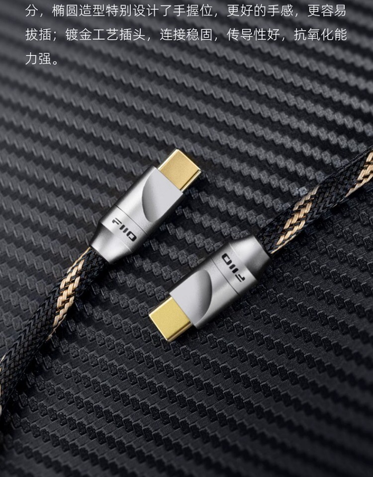 FiiO USB-C to USB-C Type C CHARGING/DATA Audio Cable LT-TC5