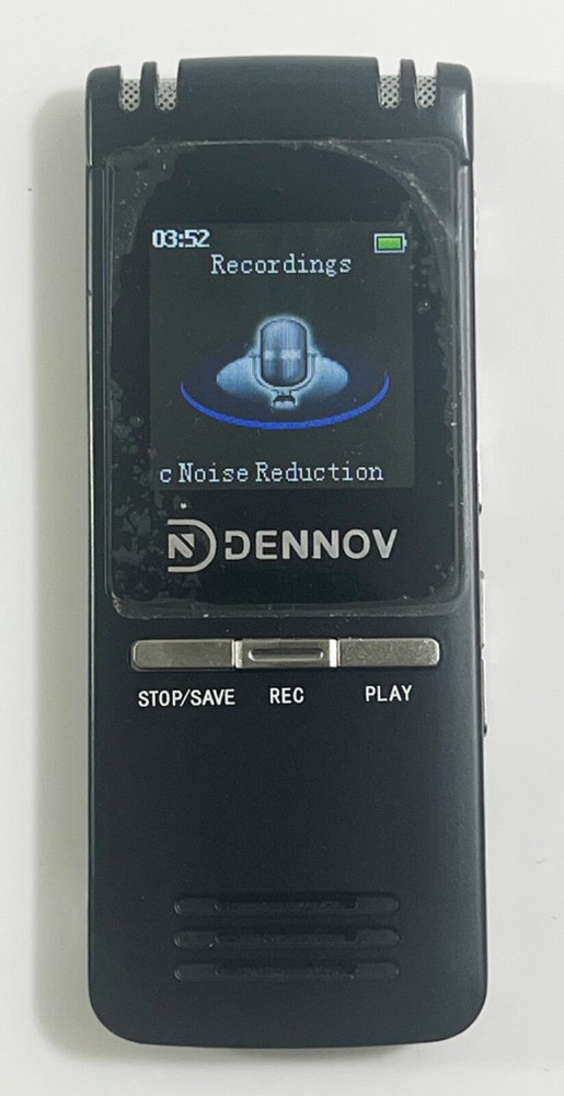 Dennov Digital Multifunction Voice Recorder - Black Model No: VR-BK8