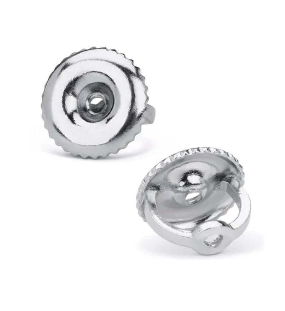 14K White Gold Replacement 1 Pair Screw Back for Stud Earrings Top Quality Item