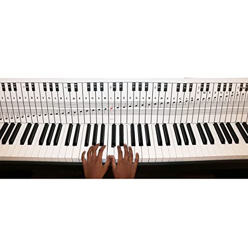 Piano and Keyboard Note Chart for 88 Keys, Use Behind the Keys, Ideal Visual
