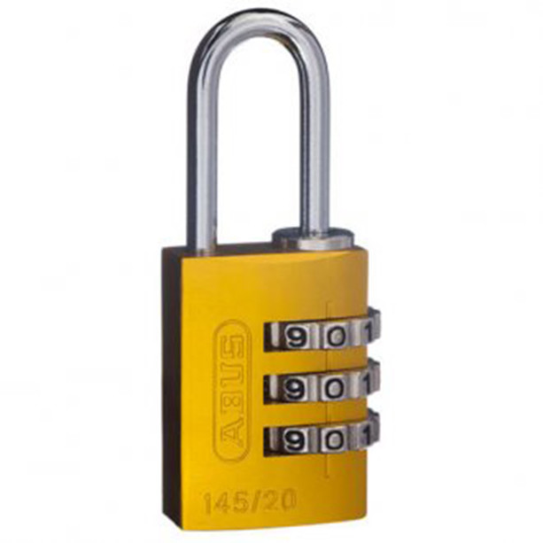 Combination Padlocks - Resettable ABUS 20mm High quality - YELLOW