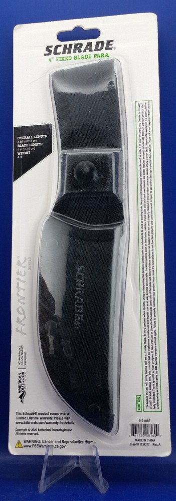 SCHRADE FRONTIER FIXED BLADE PARA 1121087